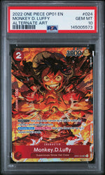 2022 One Piece Romance Dawn Alternate Art Monkey D. Luffy #OP01024 PSA 10