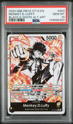 2024 One Piece Starter Deck 13 the Three Brothers Ultra Deck Black and White Alternate Art Monkey D. Luffy #ST13003 PSA 10