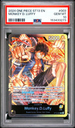 2024 One Piece Ultra Deck the Three Brothers Leader Monkey D. Luffy #ST13-003 PSA 10