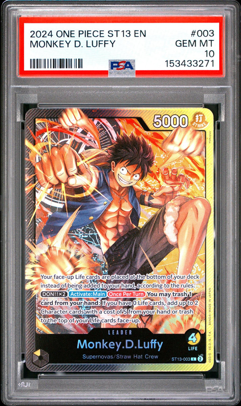 2024 One Piece ST13 Monkey D. Luffy #003 PSA 10