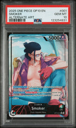 2025 One Piece Royal Blood Alternate Art Smoker #OP10-001 PSA 10
