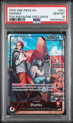 2025 One Piece Shanks #001 PSA Magazine Exclusive PSA 10