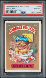 1985 Garbage Pail Kids Uk Minis Virus Iris #21a PSA 8