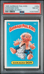 1986 Garbage Pail Kids Minis British Series Damaged Don #40b PSA 8