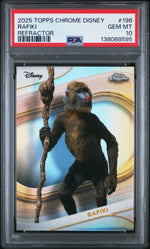2025 Topps Chrome Disney Refractor Rafiki #196 PSA 10