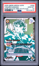 2025 Union Arena Uepr-Promos Rare Battle-2nd-4th Place Tanjiro Kamado #008 PSA 10