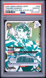 2025 Union Arena Uepr-Promos Rare Battle-2nd-4th Place Tanjiro Kamado #008 PSA 10