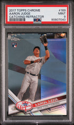 2017 Topps Chrome Catching Refractor Aaron Judge #169 PSA 9