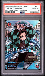 2025 Union Arena TCG Demon Slayer Kimetsu No Yaiba Release Event Tanjiro Kamado #UEPRKMY1072 PSA 10