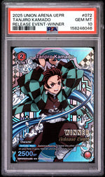 2025 Union Arena Tanjiro Kamado #072 Release Event-Winner PSA 10