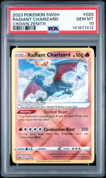 2023 Pokemon Sword and Shield Crown Zenith Radiant Charizard #020 PSA 10