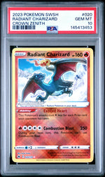 2023 Pokemon Sword and Shield Crown Zenith Radiant Charizard #020 PSA 10
