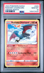 2023 Pokemon Sword and Shield Crown Zenith Radiant Charizard #020 PSA 10