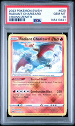 2023 Pokemon Sword and Shield Crown Zenith Radiant Charizard #020 PSA 10
