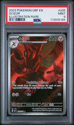 2023 Pokemon Scarlet and Violet Obsidian Flames Illustration Rare Scizor #205 PSA 9