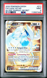 2022 Pokemon Sword and Shield Silver Tempest Secret Rare Lugia Vstar #211 PSA 9