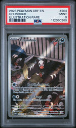 2023 Pokemon Scarlet and Violet Obsidian Flames Illustration Rare Houndour #204 PSA 9