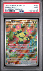 2025 Pokemon Scarlet and Violet Journey Together Illustration Rare Maractus #160 PSA 9