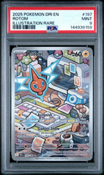 2025 Pokemon Scarlet and Violet Destined Rivals Illustration Rare Rotom #197 PSA 9