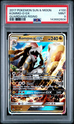 2017 Pokemon Sun and Moon Guardians Rising Kommo-O Gx #100 /145 PSA 9