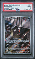 2023 Pokemon Scarlet and Violet Obsidian Flames Illustration Rare Houndour #204 PSA 9