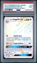 2017 Pokemon Sun and Moon Crimson Invasion Rainbow Rare Alolan Exeggutor Gx #118 /111 PSA 9