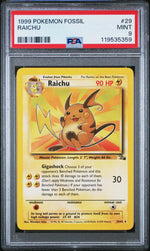 1999 Pokemon Fossil Raichu #29 PSA 9