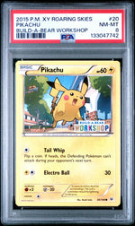 2015 Pokemon XY Roaring Skies Build A Bear Workshop Pikachu #20 PSA 8