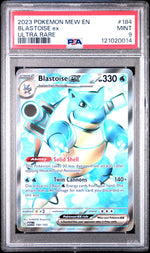 2023 Pokemon Scarlet and Violet 151 Ultra Rare Blastoise Ex #184 PSA 9