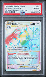 2022 Pokemon Sword and Shield Silver Tempest Secret Rare Lugia Vstar #202 PSA 10
