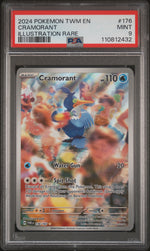 2024 Pokemon Scarlet and Violet Twilight Masquerade Illustration Rare Cramorant #176 PSA 9