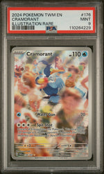 2024 Pokemon Scarlet and Violet Twilight Masquerade Illustration Rare Cramorant #176 PSA 9