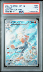 2024 Pokemon Scarlet and Violet Stellar Crown Illustration Rare Raboot #147 PSA 9