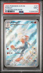 2024 Pokemon Scarlet and Violet Stellar Crown Illustration Rare Raboot #147 PSA 9