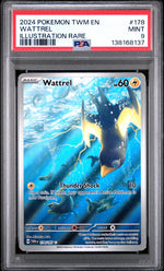 2024 Pokemon Scarlet and Violet Twilight Masquerade Illustration Rare Wattrel #178 PSA 9