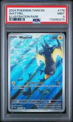 2024 Pokemon Scarlet and Violet Twilight Masquerade Illustration Rare Wattrel #178 PSA 9