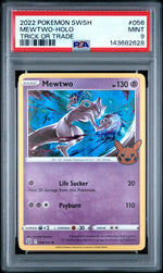 2022 Pokemon Sword and Shield Brilliant Stars Promos Trick Or Trade Booster Mewtwo #56 PSA 9