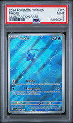 2024 Pokemon Scarlet and Violet Twilight Masquerade Illustration Rare Phione #175 PSA 9