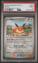 2025 Pokemon Scarlet and Violet Prismatic Evolutions Pokemon Day Eevee #074 PSA 9