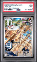 2024 Pokemon Twilight Masquerade Illustration Rare Timburr #183 PSA 9