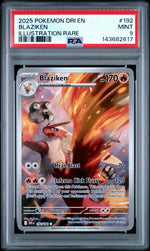 2025 Pokemon Destined Rivals Illustration Rare Blaziken #192 PSA 9