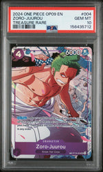 2024 One Piece Emperors In the New World Treasure Rare Zoro Juurou #ST18004 PSA 10