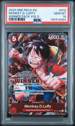 2023 One Piece Promo Winner Pack Volume 5 Monkey D. Luffy #ST01012 PSA 10