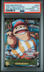 2025 One Piece Promo Offline Regional Champion Card Set '25 Volume 2 Tony Tony Chopper #P089 PSA 10