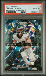 2024 Prizm Prizmatic Prizms Green Ice Cooper Dejean #6 PSA 10