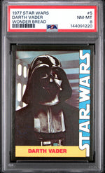 1977 Star Wars Wonder Bread Darth Vader #5 PSA 8