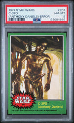 1977 Star Wars Anthony Daniels Error C-3po #207A PSA 8