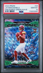 2024 Panini Prizm Green Wave Jayden Daniels #24 PSA 10