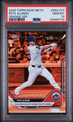 2025 Topps Now Mets Orange Ssp Pete Alonso #553-CITI /12 PSA 10