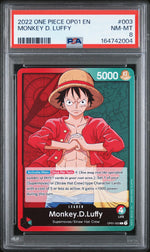 2022 One Piece Romance Dawn Leader Monkey D. Luffy #OP01003 PSA 8